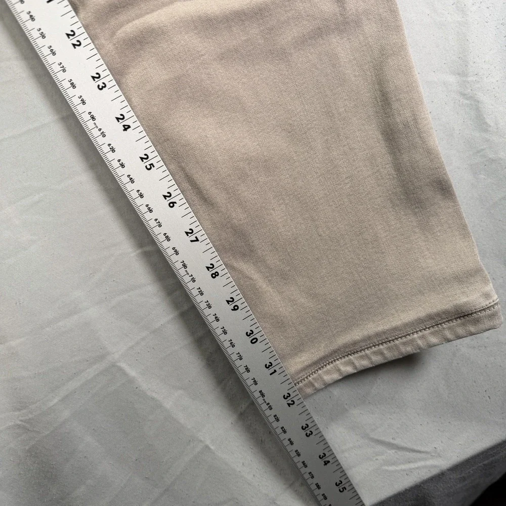 Paige Jeans Mens 34x32 Beige Stretch Federal Slim Straight Pants 5 Pocket